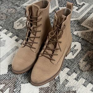 Rothy's Tan Lace Up Boots